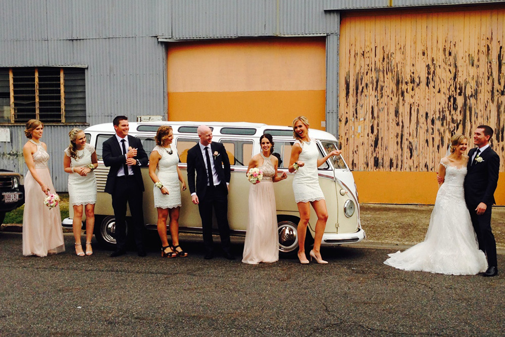 Kombi wedding car hire bush wedding in the gold coast